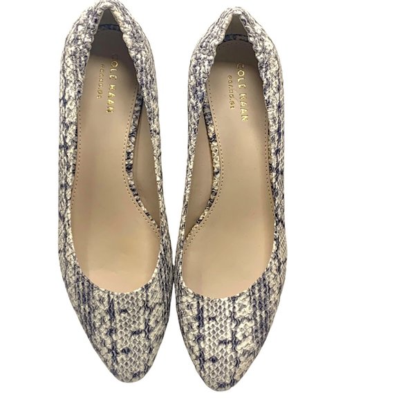 Cole Haan Grand.Os Kathryn Python Print Leather Wedge Pump **NWOB - Picture 4 of 12